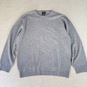 Jos A Bank Travelers Collection Mens XL Gray 100% Cashmere Crew Neck Sweater